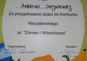 podziękowanie dla nauczyciela