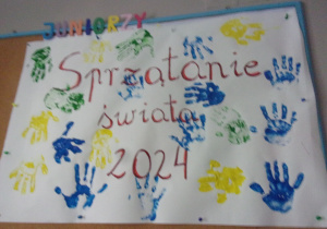 Plakat sprzątanie świata.