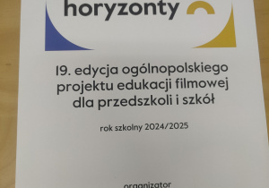 Plakat" Młode horyzonty"