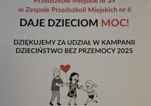 Podziękowania za udział w kampanii.