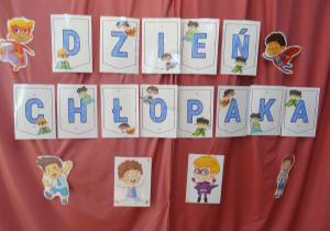 Napis na dekoracji - dzień chłopaka