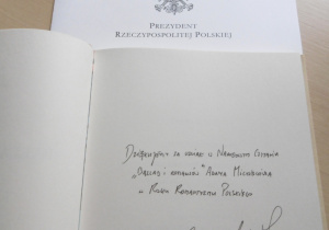 podzękowanie za udział w Narodowym Czytaniu