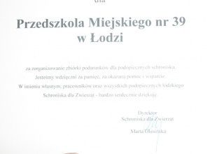 Podsumowanie akcji „Zwierzęta kochamy, więc im pomagamy”