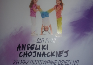 podziękowanie dla Pani Angeliki