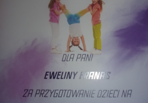podziękowanie dla Pani Ewelinki