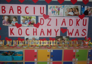 dekoracja z okazji Dnia Babci i Dziadka w Juniorach
