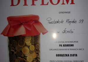 Dyplom "Grosz do grosza"